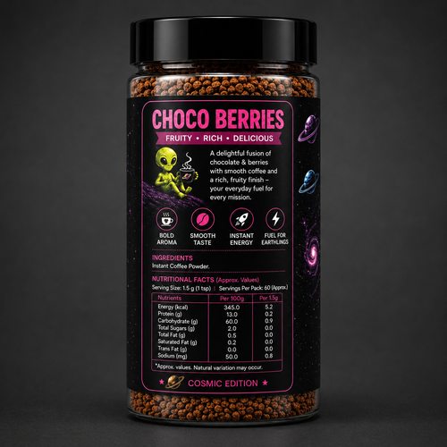 Choco Berries Instant Coffee | Fruity, Rich & Delicious | 90g ⭐⭐⭐⭐⭐(207)