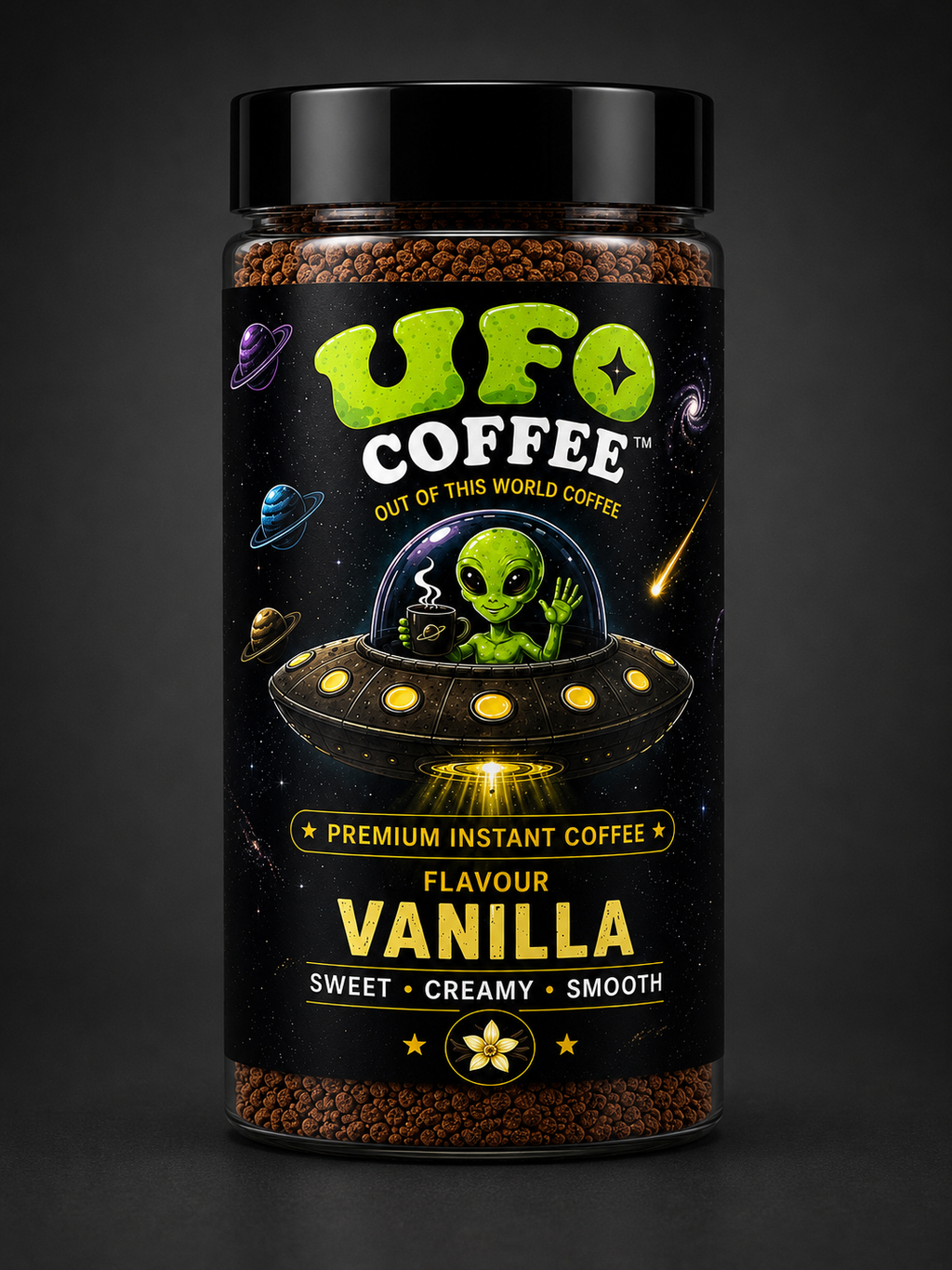Vanilla Premium Instant Coffee | Sweet, Creamy & Smooth | 90g ⭐⭐⭐⭐⭐(326)