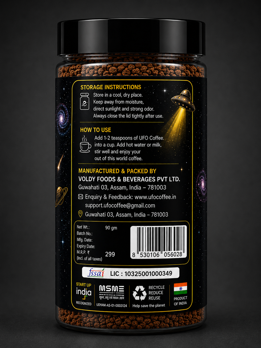 Vanilla Premium Instant Coffee | Sweet, Creamy & Smooth | 90g ⭐⭐⭐⭐⭐(326)